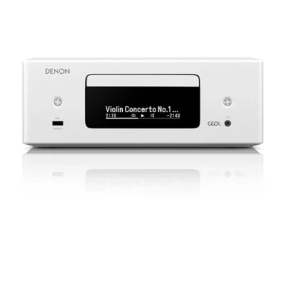 Obrázek Denon RCD N12DAB kompaktní zařízení, HiFi zesilovač, CD přehrávač, internetové rádio, streamování hudby, HEOS Multiroom, Bluetooth a WLAN, AirPlay 2, kompatibilní s Alexa, 2 optické televizní vstupy,
