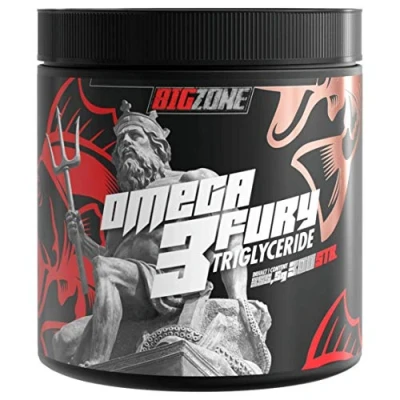 Obrázek Vysoce kvalitní triglyceridy Big Zone Omega 3 Fury bez přidání vitaminu E 500 mg EPA 250 DHA/v jedné kapsli 300 kapslí