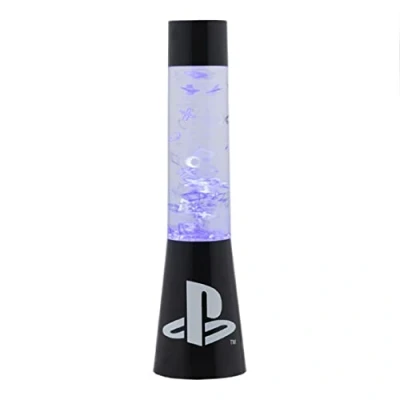 Obrázek Paladone PP10211PS Playstation Glitter Flow Lamp Night, Bedroom Décor Mood Light, 33 cm, Black