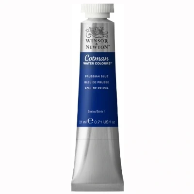 Obrázek Winsor &amp; Newton 0308538 Cotman akvarelová barva s vynikající průhledností, barevnou silou a zpracovatelskými vlastnostmi, vodní 21 ml tuba pruská modrá