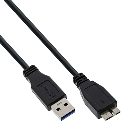 Obrázek InLine 35450 USB 3. 0 kabel, A na Micro B, černý, 5 m