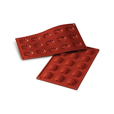 Obrázek silikomart SF031 pečicí forma na 15 Mini Madeleines Classic, červená
