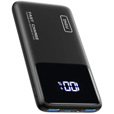 Obrázek INIU Powerbanka, powerbanka Slimmest Fast Charging, malá, ale silná 10 000 mAh USB C vstup a výstup, PD3.0 QC4.0 externí baterie mobilního telefonu 22,5 W, kompatibilní s iPhone 16 15 14 13 12 Pro Max