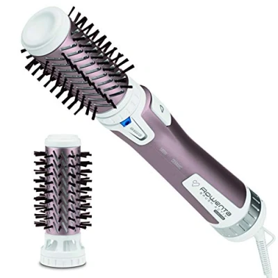 Obrázek Rowenta Kartáč na teplý vzduch CF9540 Brush Activ Premium Care s přírodními štětinami povrchová úprava z kašmírového keratinu včetně 2 kartáčových nástavců, bílý