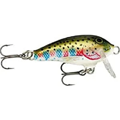 Obrázek Rapala Mini Fat Rap Angelköder Kompaktes Angelzubehör aus Balsaholz Süßwasser Spinnköder Lauftiefe 0,9 1,8m Fischköder 3cm, 4g Hergestellt in Estland Rainbow Trout