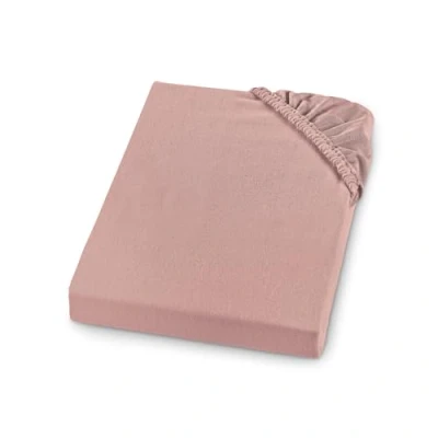 Obrázek sleepling Biber napínací prostěradlo, jemné flanelové Made in Germany, 100% bavlna, matrace do výšky 23 cm, gumička kolem dokola, Ökotex, lze prát na 60 stupňů, 90 x 200, růžová
