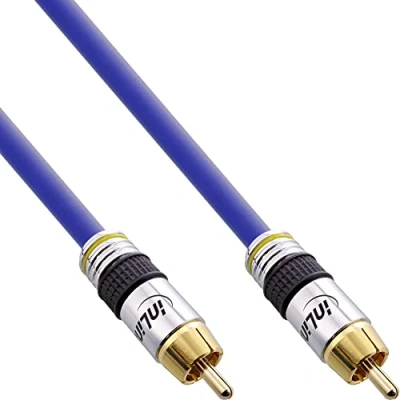 Obrázek InLine 89805P cinch kabel VIDEO a digitální audio, prémiový pozlacený konektor, 1x konektor / 5 m