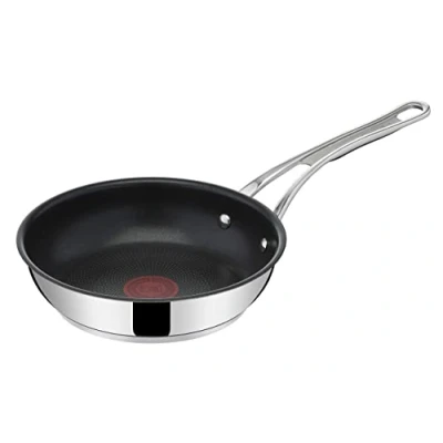 Obrázek Jamie Oliver by Tefal Cook&#039;s Classics Bratpfanne 24 cm, Antihaftversiegelung, Induktionstauglich, Backofenfest, Edelstahl, Genieteter Griff, E3060435