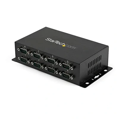Obrázek StarTech.com 8 portů USB na sériový RS 232 adaptér rozbočovač DIN kolejnice a montáž stěnu RS232 DB9 konvertor
