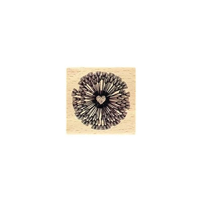 Obrázek Florilèges Design fb117020 Blume aus Herzen Stempel Holz 4 x 2,5 cm