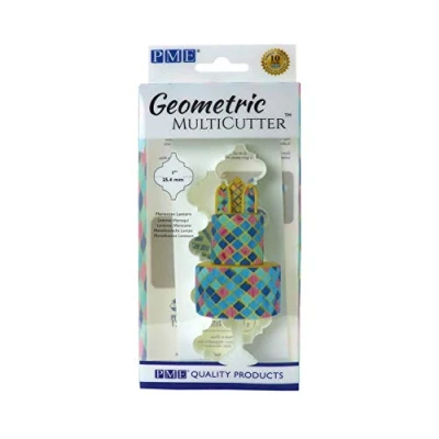 Obrázek PME GMC181 Geometric MultiCutter Moroccan Lantern, malé geometrické vykrajovátko, marocká lampa, nejmenší, ABS plast, bílá