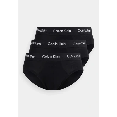 Obrázek Calvin Klein Pánské Hip Briefs (3 ks v balení), černá (Black W. Black Wb), M