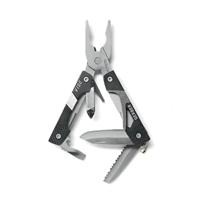 Obrázek Gerber Multifunkční nástroj s kleštěmi, 10 funkcí, Vise Pocket Tool, hliník/ušlechtilá ocel, černý, 31 000021