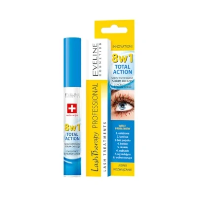 Obrázek Eveline Cosmetics Lash Therapy Professional koncentrované sérum na řasy Total Action 8 v 1 s arganovým olejem a D panthenolem vyživuje, posiluje podporuje růst řas