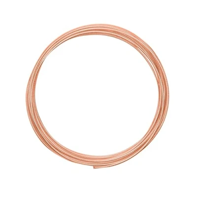 Obrázek Vaessen Creative hliníkový drát, ražený, m, drát pro kutily, dekorační floristický ražený kulatý 2 mm x 5 metrů ohebný na šperky měď oranžový, 500 0,2 cm