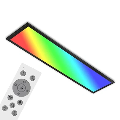 Obrázek BRILONER Svítidla LED stropní svítidlo RGB, CCT, ultra ploché, stmívatelné, změna barvy, dálkové ovládání, teplá bílá, neutrální studená 1000 x 250 66 mm (d š