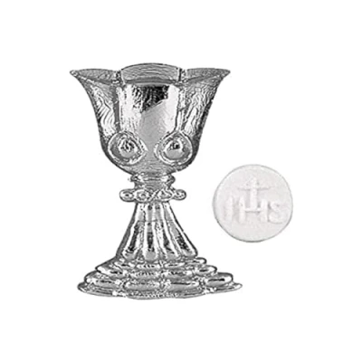 Obrázek Rayher 3120022 motiv vosku: kalich + hostie, 6 cm, sáček SB. 1 kus, stříbrný