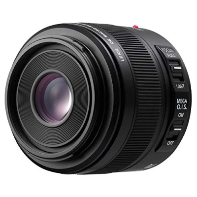 Obrázek Panasonic H ES045E LEICA DG ELMARIT makro 45 mm F2. 8 ASPH. Objektiv (vysoce výkonný objektiv, 90 KB, O.I.S.) černý