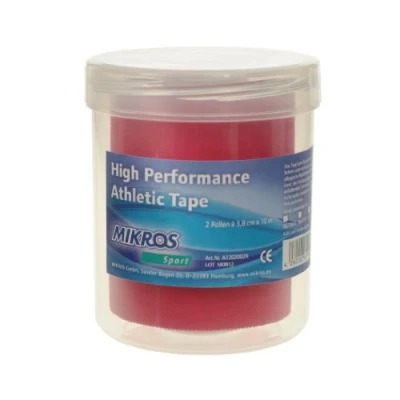 Obrázek Mikros High Performance Athletic Tape 2 krabice na kolečkách (3,8 cm x 10 m), červená