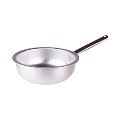 Obrázek Pentole Agnelli ALMA111BM24 Cm24 profesionální pánev z hliníku, 3 mm. tloušťka, průměr 24 cm, nerezová ocel, stříbrná/černá
