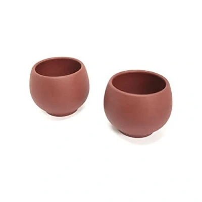 Obrázek Tea Soul B6121081 čínská Yixing Zisha tón 2 čajových šálků 100 ml, keramika, hnědá, 6,3 X 6.3 5 cm