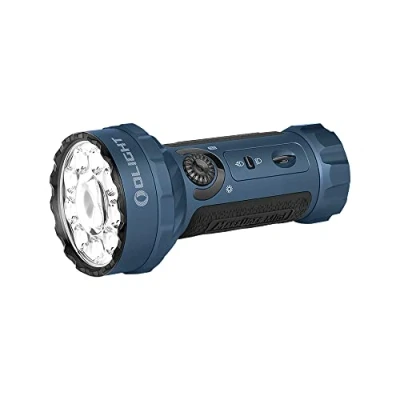 Obrázek OLIGHT Marauder Mini LED uper Hell 7000 Lumen 600 metrů Nabíjecí kapesní svítilna se zářičem a světlometem, 3 druhy barevných senzorem vzdálenosti pro venkovní použití (půlnoční modrá)