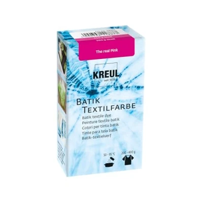 Obrázek KREUL 98537 Batiková textilní barva The real Pink, 70 g, barevný prášek pro batikování a barvení textilií