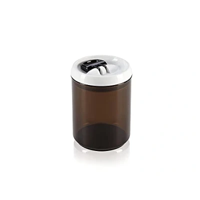 Obrázek Leifheit Fresh and Easy zásobník na kávu, 1,4 l, kulatá, vzduchotěsná a vodotěsná dóza s patentovaným jednoručním ovládáním, uchovávání čerstvosti, stohovatelné úložné boxy, kávová zrna