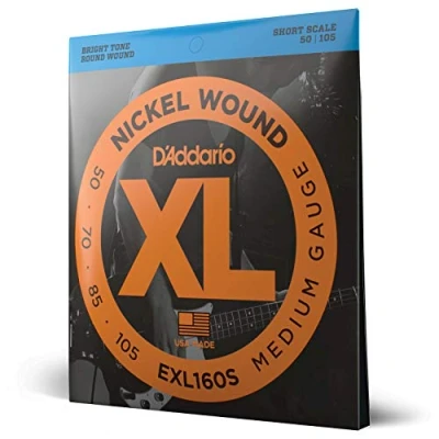 Obrázek D&#039;Addario E Bass kytarové struny pro basovou kytaru EXL160S Medium, 50105 Short Scale