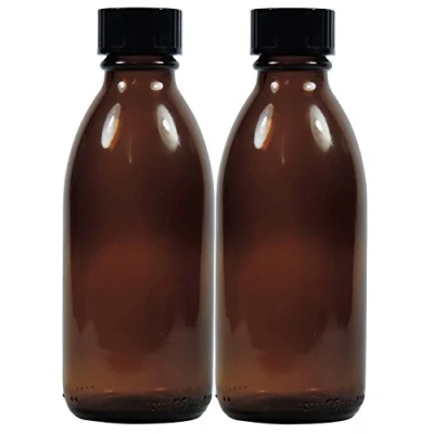 Obrázek Viva Haushaltswaren 2 x anglická láhev 100 ml z hnědého skla s uzávěrem, bez BPA (vč. popisovacích etiket