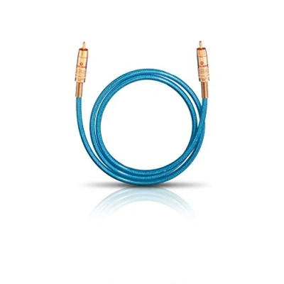 Obrázek Oehlbach NF 113 DI 1000 digitální audio cinch kabel vysoce kvalitní S/PDIF koaxiální kabel, vícenásobné stínění, 75 Ohm 10 m modrý