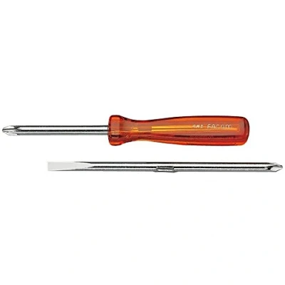 Obrázek FACOM Schraubendreher mit auswechselbarer Klinge AMS Flach und Kreuz Länge 165 mm Verchromt poliert Handwerkzeug Geeignet für professionellen Gebrauch
