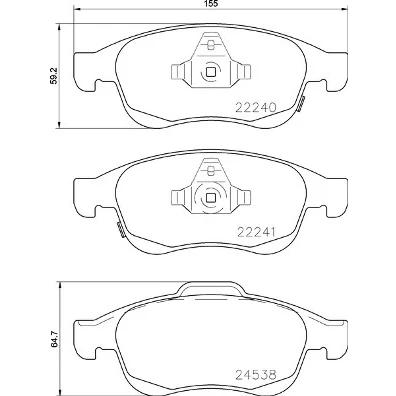 Obrázek Sada brzdových destiček, kotoučová brzda BREMBO P 23 165