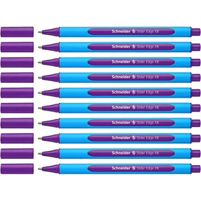 Obrázek Schneider 152208 Slider Edge XB Kuličkové pero (tloušťka linky: XB, vhodné na dokumenty, trojhranné pero) balení 10 kusů, fialové