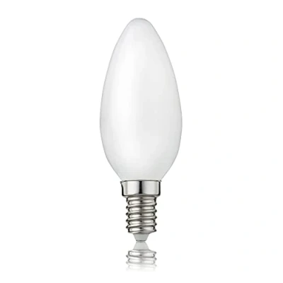 Obrázek hellum Svíčková žárovka E14 LED teplá bílá, se 470 lumeny, matná bílá s paticí E14, C35, nahrazuje 40W žárovku, 2700 Kelvin 207217