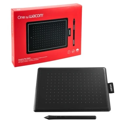 Obrázek One by Wacom podnos s perem citlivým na tlak, vhodný pro Windows, Mac &amp; Chromebook, small, černý / červený