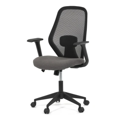 Obrázek Židle kancelářská, látka černá, houpací mechanismus, kolečka pro tvrdé povrchy KA V3149 BK