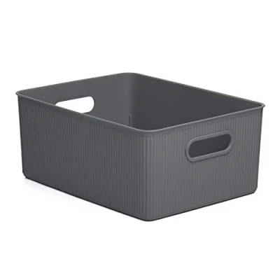 Obrázek Tatay 7010314 Aufbewahrungsbox Baobab, 15L Kapazität, Polypropylen, BPA frei, Anthrazitgrau. Maßnahmen 29,4 x 38,5 16 cm