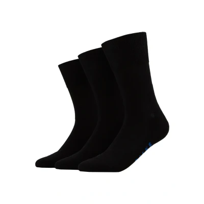 Obrázek Falke RUN 3PACK Unisex Anatomical Plush SOLE Ponožky, Velikost: 39 41, Black