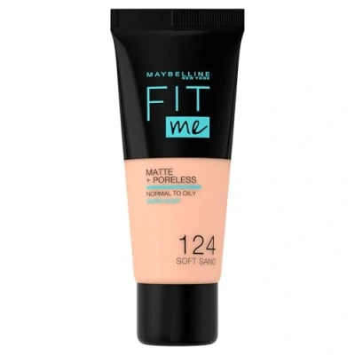 Obrázek Maybelline New York Fit me! Matte &amp; Poreless Make up č. 124 Soft Sand, 30 ml