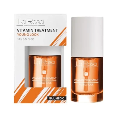 Obrázek La Rosa Nail Medic VITAMIN TREATMENT Nutriční doplněk bohatý na vitamíny pro stimulaci tvorby nehtů 10 ml