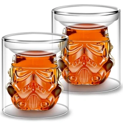Obrázek VI AI Whiskygläser, Cocktailgläser, altmodisches Glas, doppelwandig, für Bourbon, Scotch Whisky, Cocktails, Cognac, 150 ml, 2 Stück