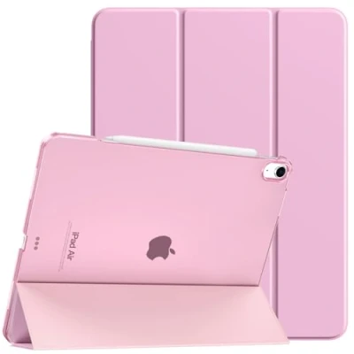 Obrázek TiMOVO pro iPad Air 13 palců pouzdro M2 2024, tenké 13&quot; (M2), podpora Touch ID, Auto Schlaf/Probuzení ochranné s průsvitným zadním pouzdrem, obal, květiny