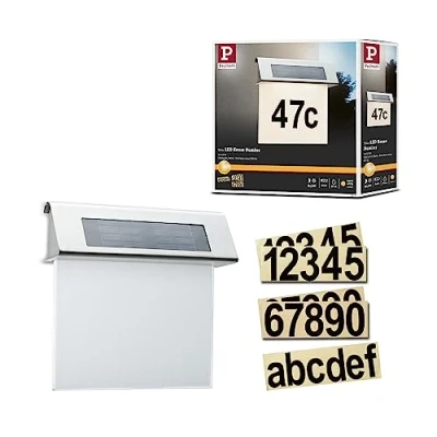 Obrázek Paulmann Svítidla Special Solar Domovní číslo IP44, LED 1 x 0,2 W, akryl, bílá/ušlechtilá ocel 93765