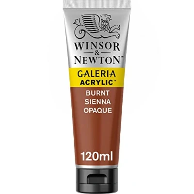Obrázek Winsor &amp; Newton Akrylová barva Galeria 2131077, vysoká pigmentace, stálá na světle, máslová konzistence, 120 ml tuba siena pálená, neprůhledná