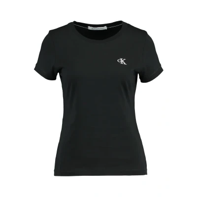 Obrázek Calvin Klein Jeans Embroidery SLIM TEE Jednoduché tričko, Ženy, Velikost: XL, Black
