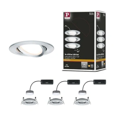 Obrázek Paulmann 93679 Nova Plus LED Vestavné svítidlo vč. Coin jediné otočné hranaté 84x84mm 50 6 W 230 V stmívatelné 2700 K hliníkové bodové světlo