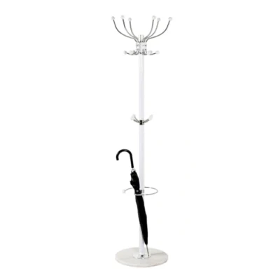 Obrázek HAKU Möbel Šatní stojan chrom, bílý, mramor, kov rozměry: V 176 cm x Ø 38 cm, styl: moderní