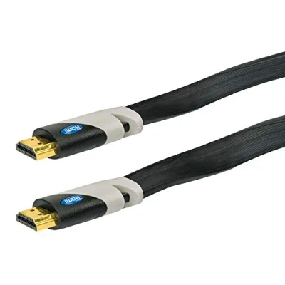 Obrázek Schwaiger HDMF30 533 High Speed Plochý kabel (Ethernet, HDMI, 3 m) Černá