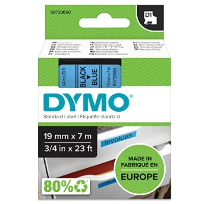 Obrázek Dymo S0720770 D1 etikety (samolepicí, pro tiskárnu LabelManager, role 6 mm x 7 m), černá na průhledné.